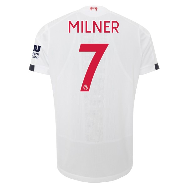 Camiseta Liverpool NO.7 Milner Segunda equipación 2019-2020 Blanco